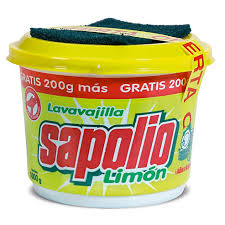 SAPOLIO LAVA VAJILLA LIMON 900 GR.