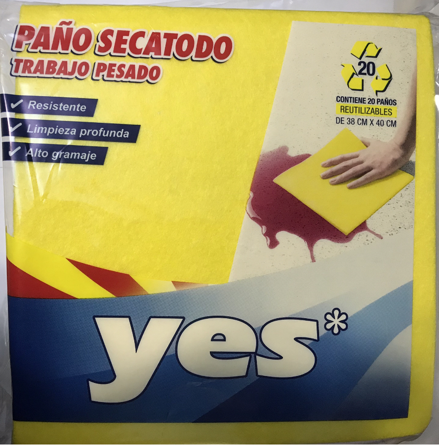 PAÑOS AMARILLO SECATODO 20 UND.