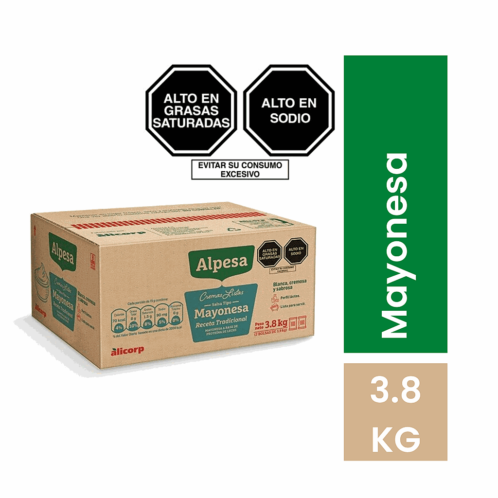 MAYONESA ALPESA CAJA 3.8 KG.