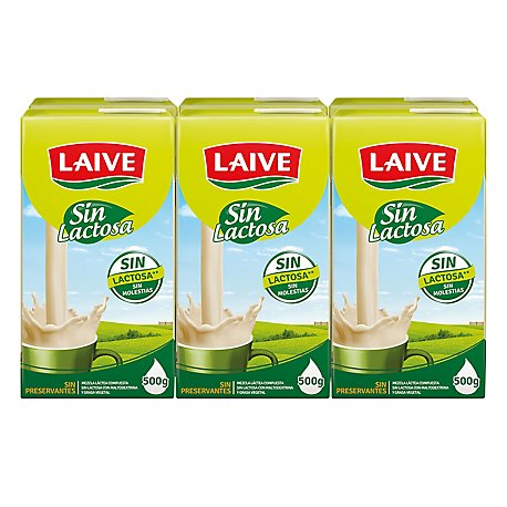 LECHE LAIVE EVAPORADA /SIN LACTOSA 500 ML* UN.