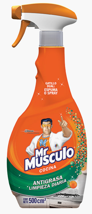 LIMPIADOR MR MUSCULO SACA GRASA LIMON GATILLO 500 ML. 