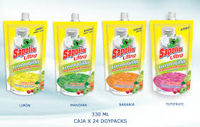 LAVA VAJILLA LIQUIDO SAPOLIO SACHET 350 ML.