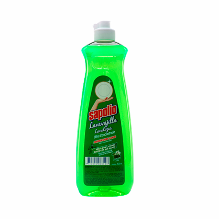 LAVA VAJILLA LIQUIDA LIMON SAPOLIO 500 ML.