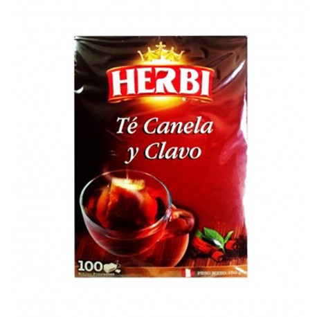 INFUSIONES HERBI TE CANELA CLAVO 100 UND.