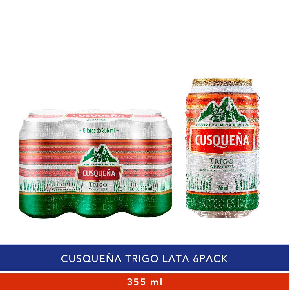 CERVEZA CUSQUEÑA TRIGO LATA 355 ML.