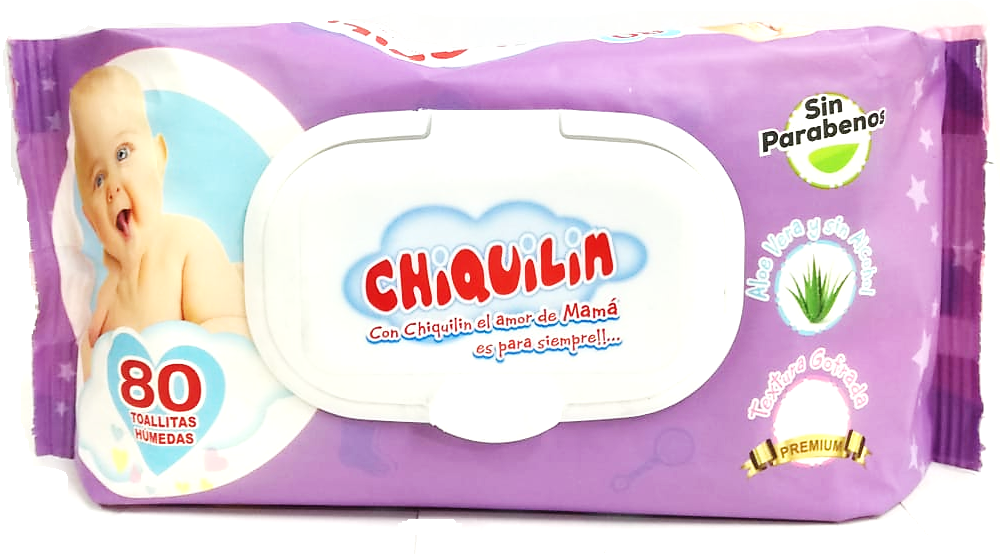 TOALLAS HUMEDAS CHIQUILIN C/TAPA 80 PCS.