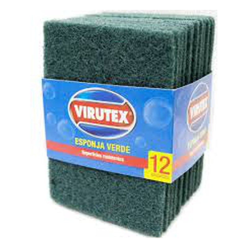 ESPONJA VIRUTEX VERDE 12 UND.
