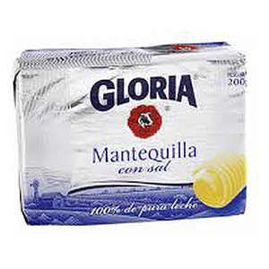 MANTEQUILLA GLORIA BARRA 180 GR. 