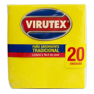 PAÑOS ABSORVENTE AMARILLO 20 UND.