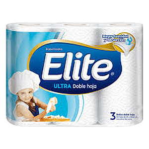 PAPEL TOALLA ELITE ULTRA 3 ROLLOS.