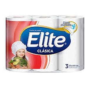 PAPEL TOALLA ELITE ROJO ECONOMICO 3 ROLLOS.