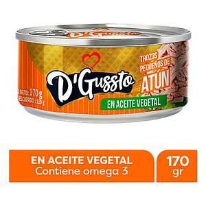 TROZOS ATUN D GUSSTO 140 GR.