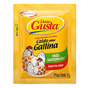 SAZONADOR DOÑA GUSTA GALLINA 7 GR* TIRA 10 UND.