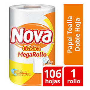 PAPEL TOALLA MEGA ROLLO NOVA 1 UND.