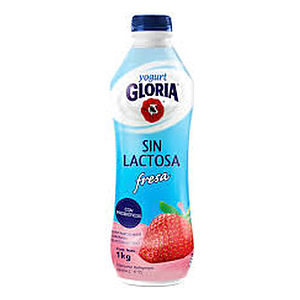 YOGURT GLORIA SIN LACTOSA 1 LT. FRESA
