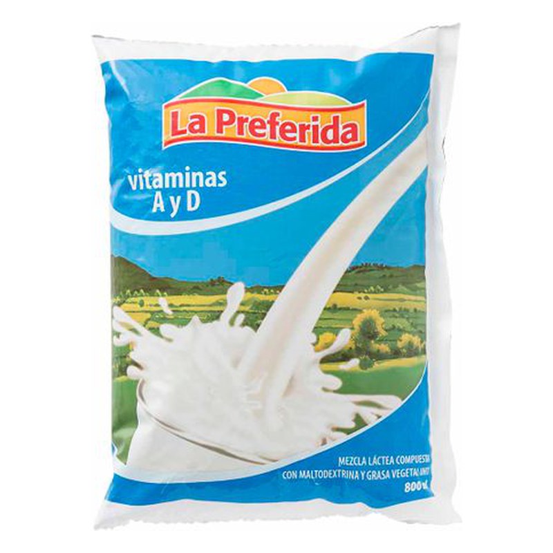 LECHE PREFERIDA BOLSA 800 ML.