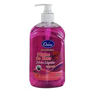 JABON LIQUIDO ORION PETALOS ROSA 444 ML.