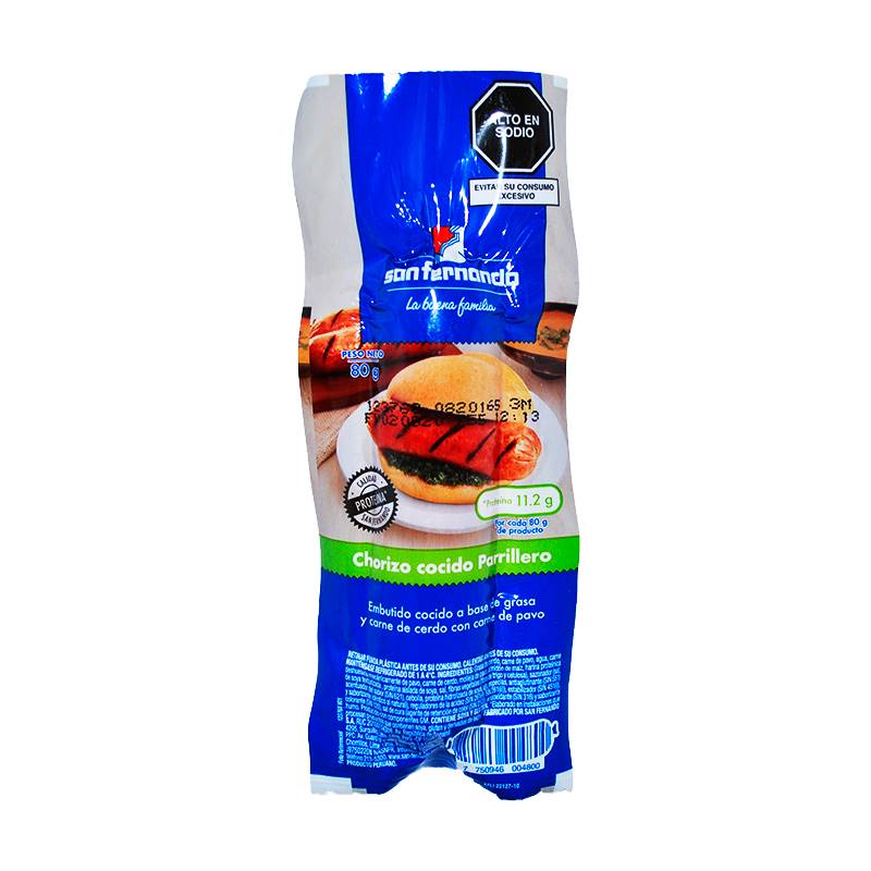 CHORIZO COCIDO PARRILLER SAN FERNANDO 1 U.