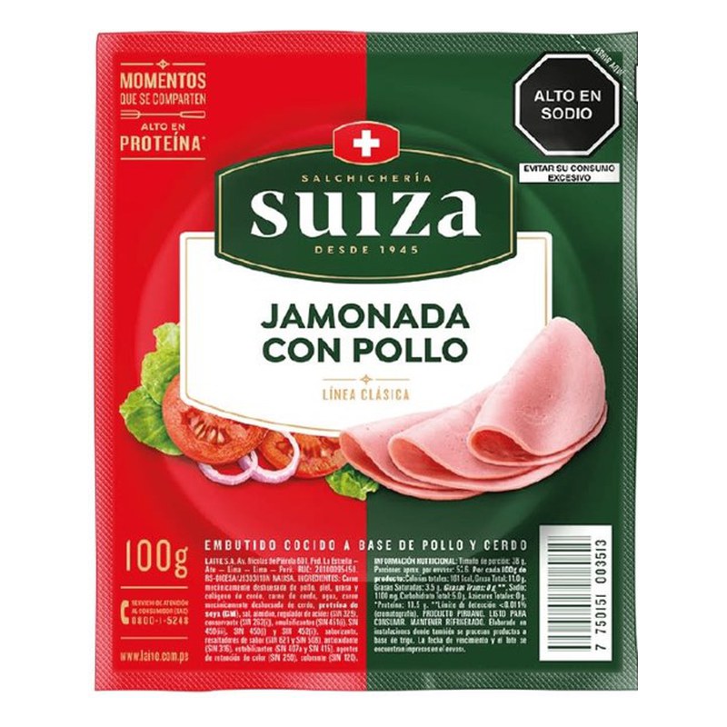 JAMONADA CON POLLO SUIZA