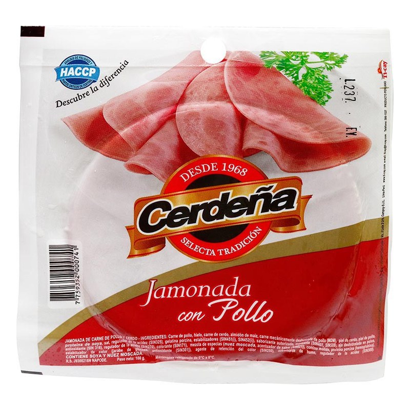 JAMONADA CERDEÑA POLLO 100 GR.