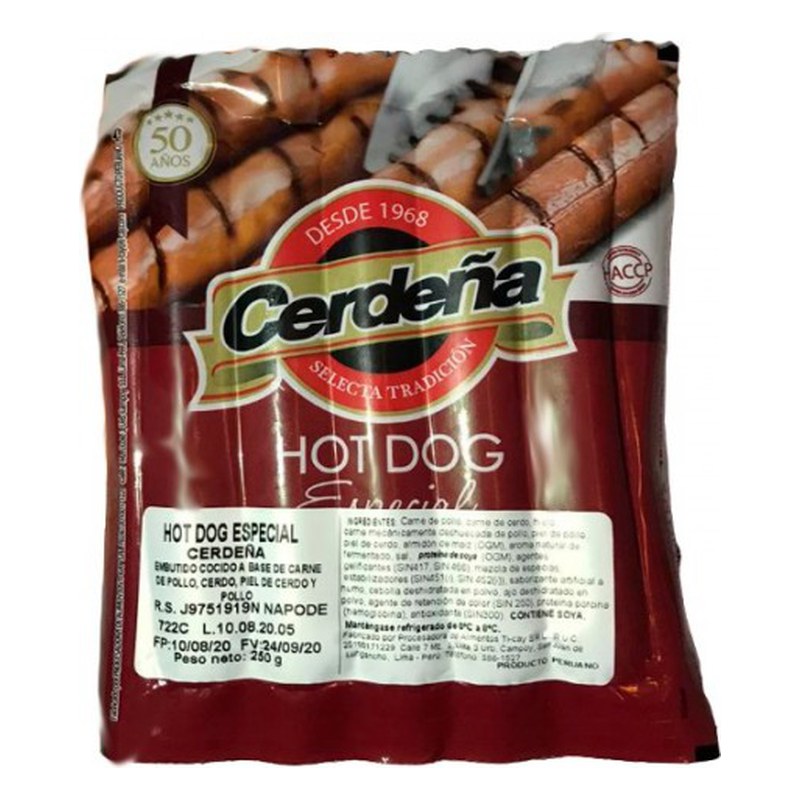 HOT DOG ESPECIAL CERDEÑA 230 GR.