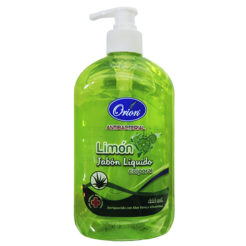 JABON LIQUIDO ORION LIMON 444 ML.
