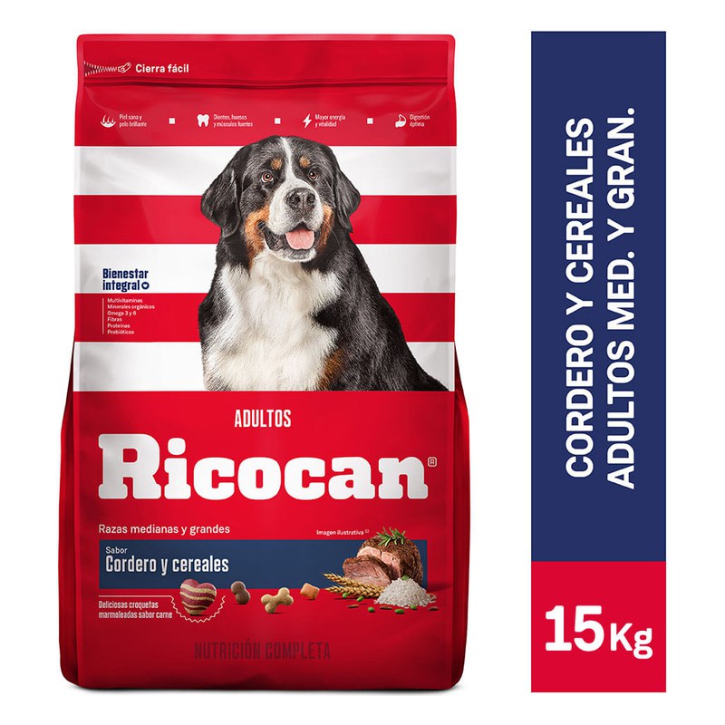 RICOCAN CORDERO/CEREALES KG. ADULTO