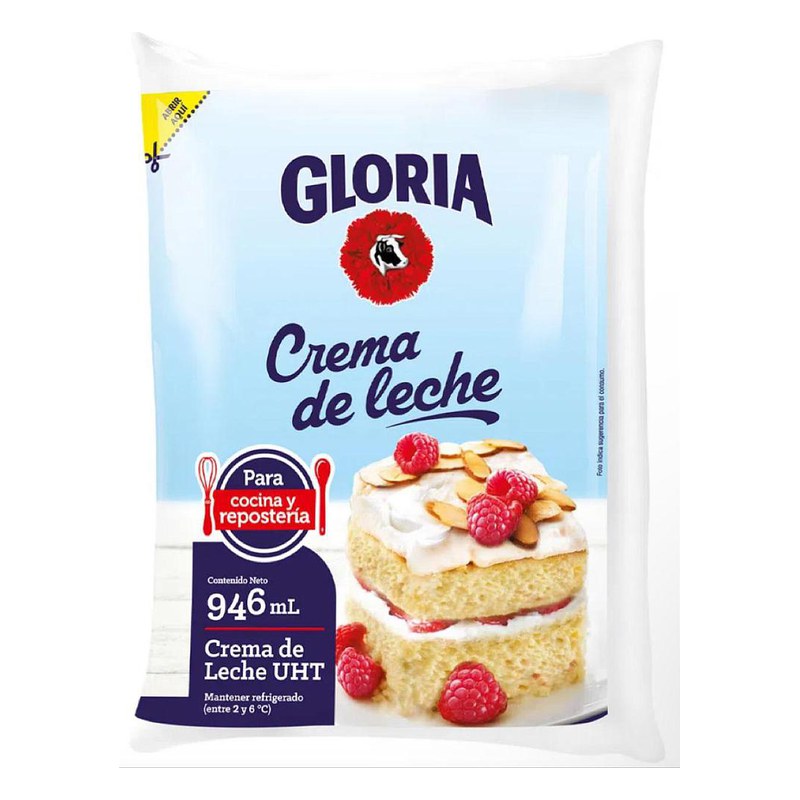 CREMA DE LECHE GLORIA 946 CC BOLSA