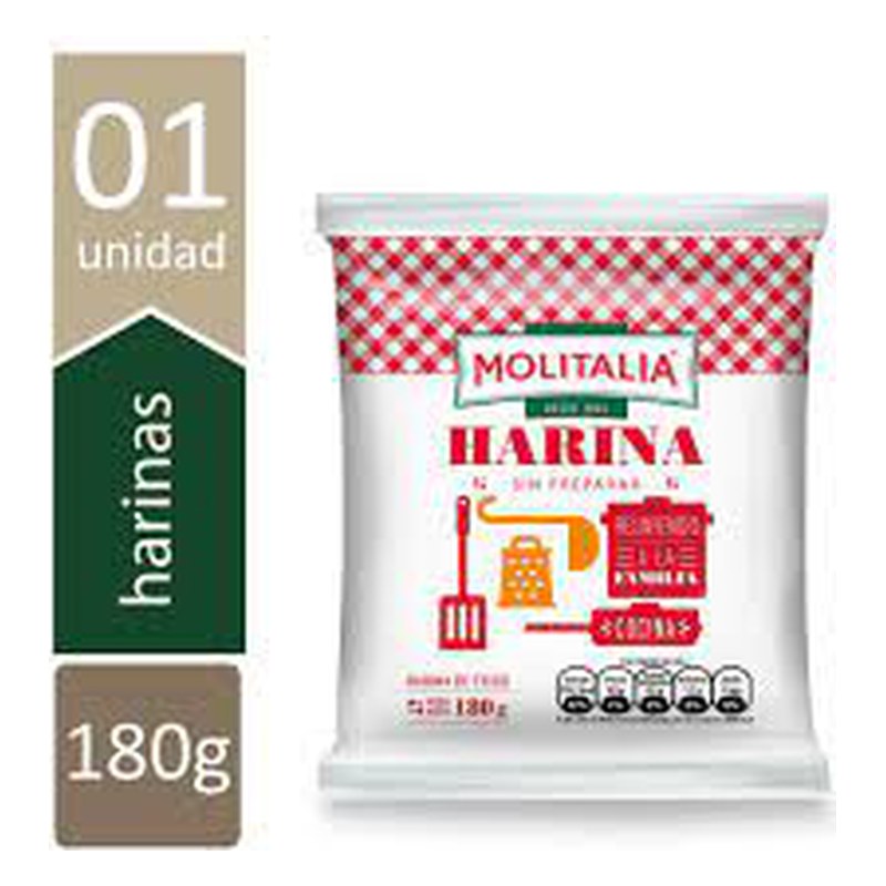 HARINA SIN PREPARAR MOLITALIA 180 GR.